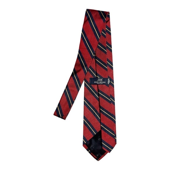 Brooks Brothers 346 Silk Tie Red Navy Classic - Picture 3 of 7